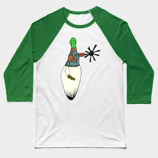 Abducting Alien Baseball T-Shirt